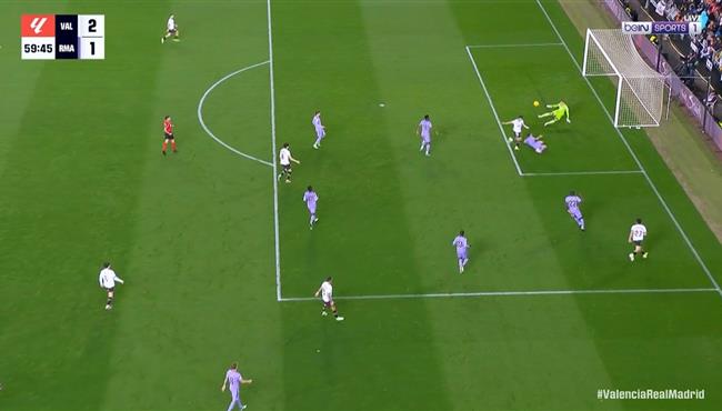 تصدي اندري لونين يحرم فالنسيا من تسجيل هدف امام ريال مدريد