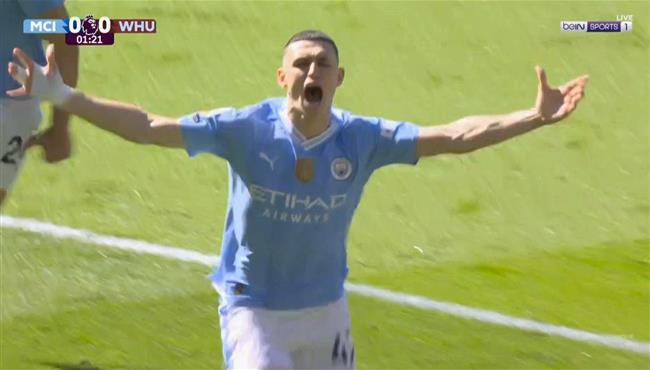 هدف فودين الاول الرائع في مرمي وست هام بالدوري الانجليزي