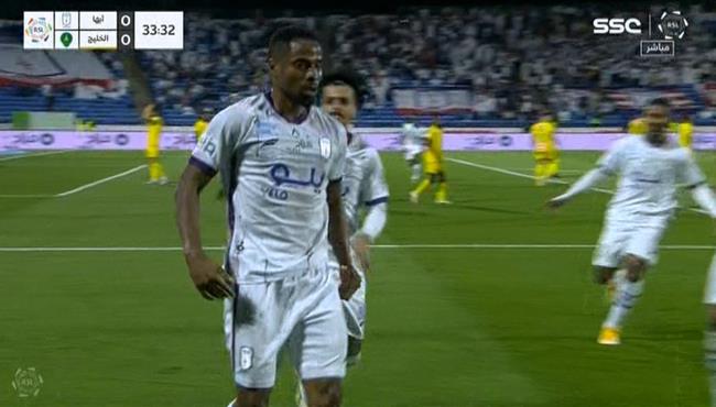 هدف ابها الاول الصاروخي في مرمي الخليج بالدوري السعودي