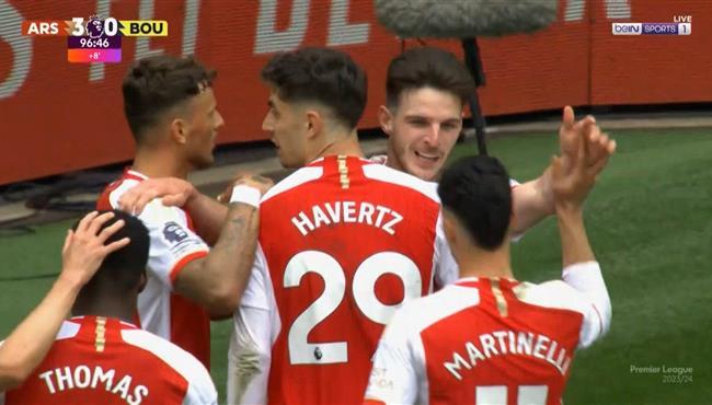 هدف ارسنال الثالث في مرمي بورنموث في الدوري الانجليزي