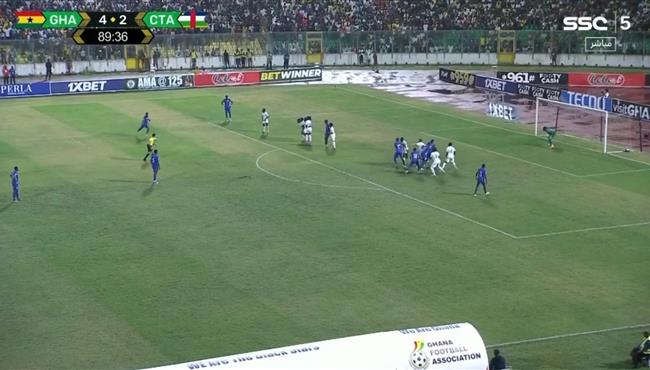 هدف أكثر من رائع في مباراة غانا وافريقيا الوسطي بتصفيات كاس العالم