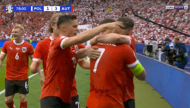 هدف النمسا الثالث في مرمي بولندا بيورو 2024