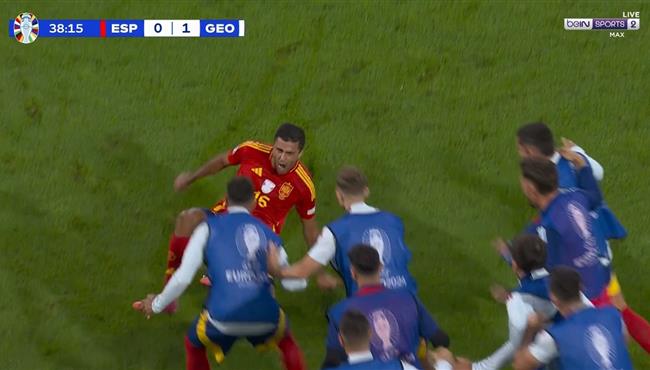 هدف تعادل اسبانيا مع جورجيا 1 1 رودري