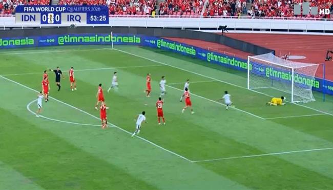 هدف العراق الاول في مرمي اندونيسيا بتصفيات اسيا لكأس العالم