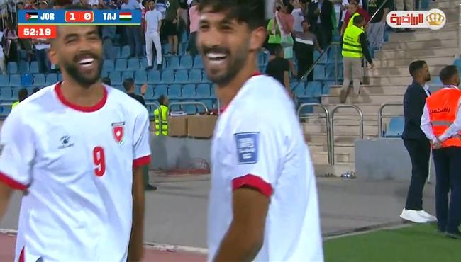 هدف الاردن الأول في مرمى طاجكستان بتصفيات كأس العالم
