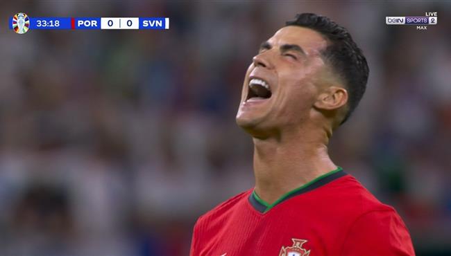 رونالدو كاد ان يسجل هدف رائع من ركلة حره امام سلوفينيا في يورو 2024