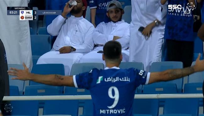 هدف الهلال الثالث في مرمي ضمك بالدوري السعودي