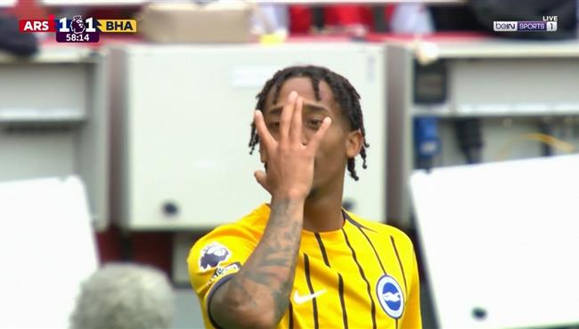 هدف برايتون في مرمي ارسنال بالدوري الانجليزي