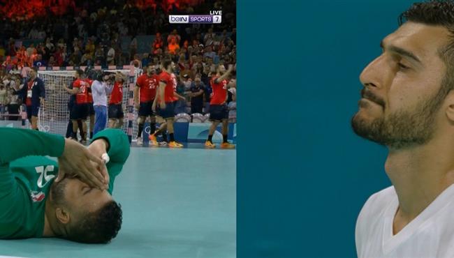 حسرة لاعبي مصر بعد الخسارة امام اسبانيا في اولمبياد باريس