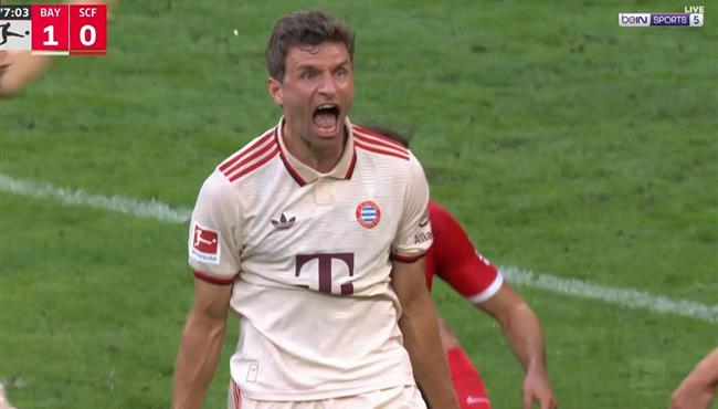 هدف مولر الرائع في مرمي فرايبورج بالدوري الالماني