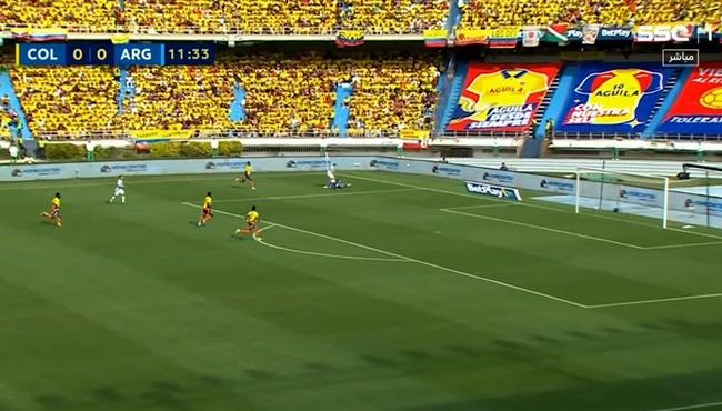 جوليان الفاريز يهدر هدف محقق امام كومبيا بعد خطأ فادح من الحارس