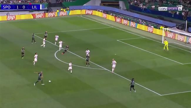 قذيفة لا تصد هدف صاروخي لـ سبورتينج لشبونة امام ليل بدوري ابطال اوروبا