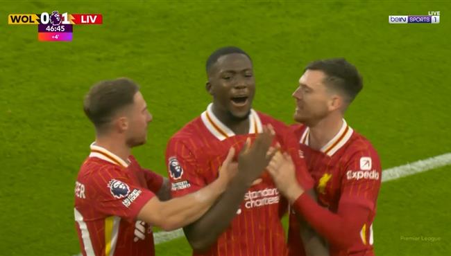 هدف ليفربول الاول في مرمي ولفرهامبتون بالدوري الانجليزي