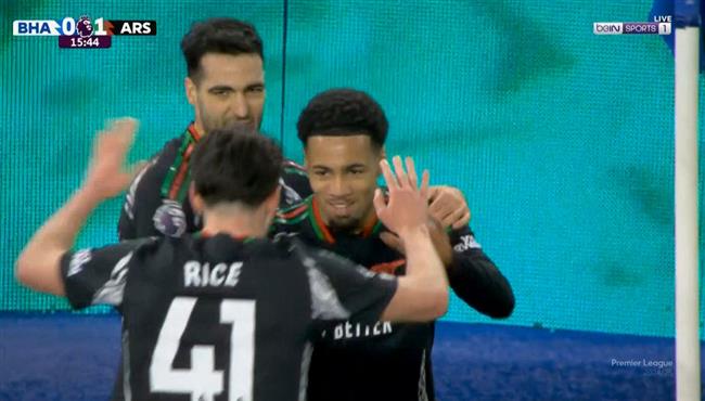 اهداف مباراة ارسنال وبرايتون 1 1 الدوري الانجليزي