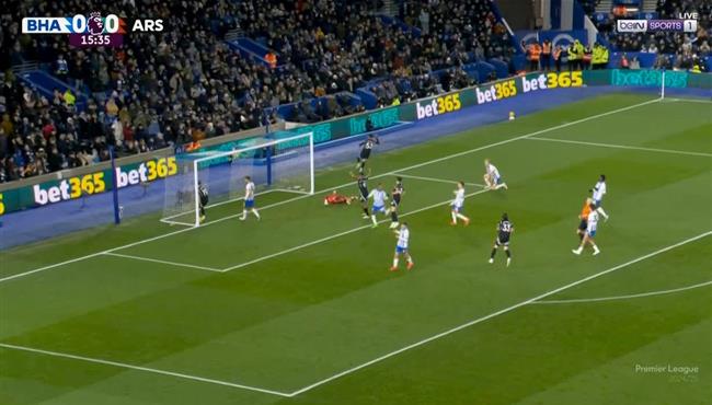 هدف ارسنال الاول في مرمي برايتون بالدوري الانجليزي
