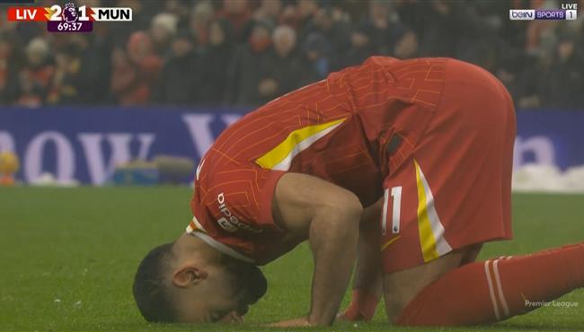 هدف محمد صلاح في مرمي مانشستر يونايتد بالدوري الانجليزي