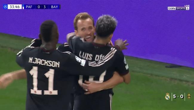 اهداف مباراة بايرن ميونخ وبافوس 5 1 دوري ابطال اوروبا