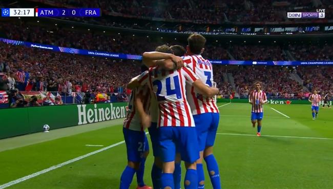 اهداف مباراة اتلتيكو مدريد وفرانكفورت 5 1 دوري ابطال اوروبا