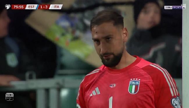 هدف استونيا في مرمي ايطاليا بعد خطأ فادح من دوناروما