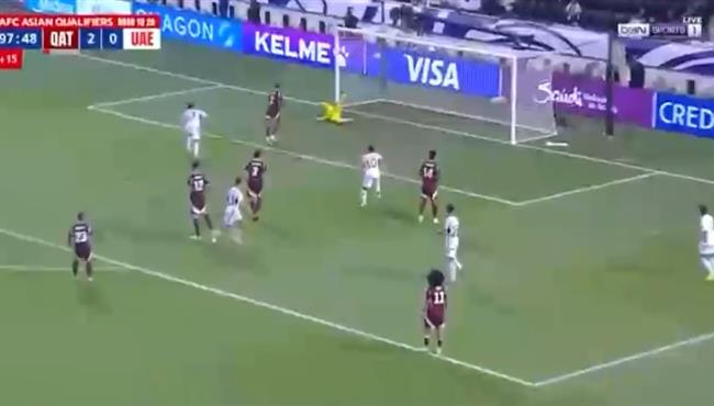 هدف الامارات الاول الرائع في مرمي قطر بتصفيات كأس العالم