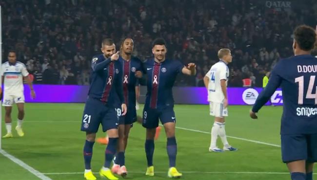 هدف باريس سان جيرمان الاول في مرمي ستراسبورج بالدوري الفرنسي