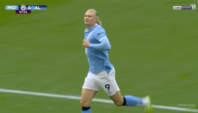 هدف هالاند الاول في مرمي ايفرتون بالدوري الانجليزي