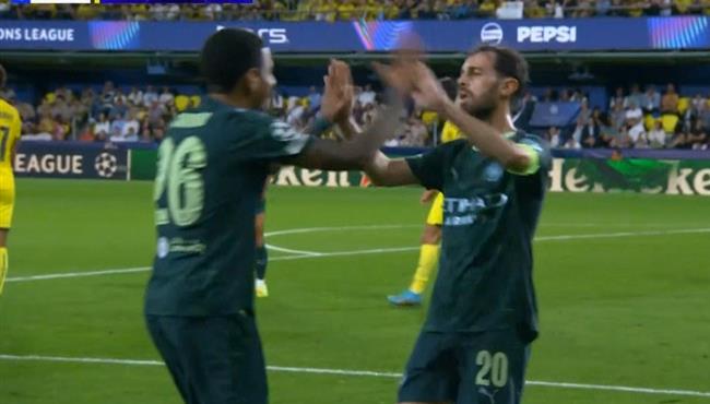 هدف برناردو سيلفا في مرمي فياريال بدوري ابطال اوروبا