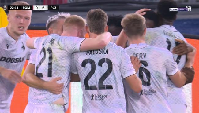 اهداف مباراة روما وفيكتوريا بلزن 1 2 الدوري الاوروبي
