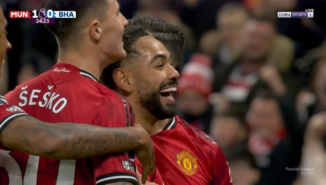 اهداف مباراة مانشستر يونايتد وبرايتون 4 2 الدوري الانجليزي