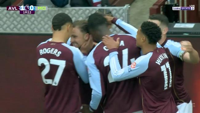 هدف فوز استون فيلا علي مانشستر سيتي 1 0 الدوري الانجليزي