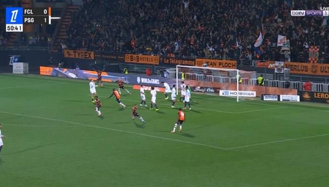 هدف تعادل لوريان مع باريس سان جيرمان 1 1 الدوري الفرنسي