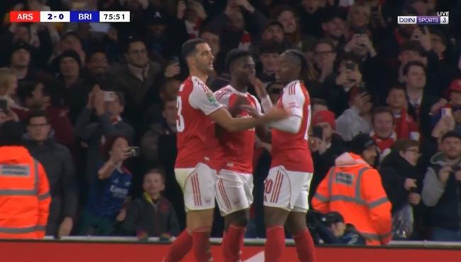 ملخص واهداف مباراة ارسنال وبرايتون 2 0 كاس الرابطة الانجليزية