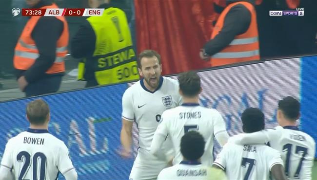 هدف هاري كين الاول في مرمي البانيا بتصفيات كأس العالم