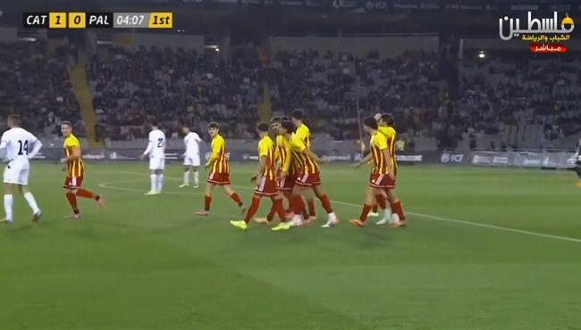 هدف كتالونيا الاول في مرمي فلسطين
