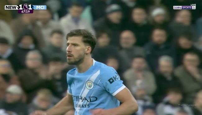 هدف تعادل مانشستر سيتي مع نيوكاسل 1 1 روبن دياز