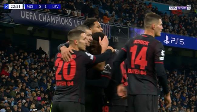 اهداف مباراة مانشستر سيتي وباير ليفركوزن 0 2 دوري ابطال اوروبا