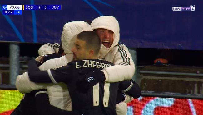 اهداف مباراة يوفنتوس وبودو جليمت 3 2 دوري ابطال اوروبا