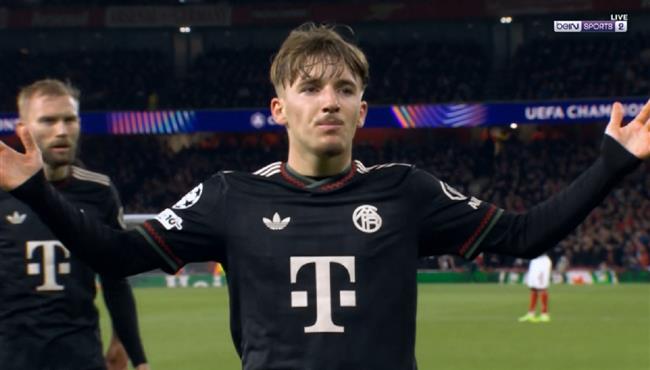 هدف تعادل بايرن ميونخ مع ارسنال بدوري ابطال اوروبا