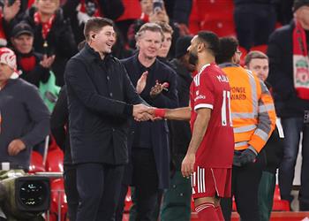 جيرارد ابتسامة محمد صلاح أهم من فوز ليفربول على أستون فيلا