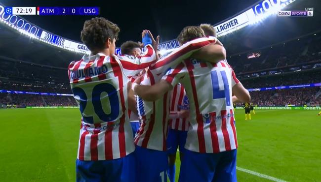 اهداف مباراة اتلتيكو مدريد وسانت جيلواز 3 1 دوري ابطال اوروبا