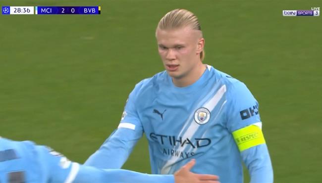 هدف هالاند في مرمي بوروسيا دورتموند بدوري ابطال اوروبا