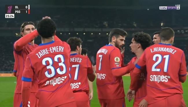 اهداف مباراة باريس سان جيرمان وليون 3 2 الدوري الفرنسي