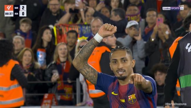هدف رافينيا الثاني في مرمي اوساسونا بالدوري الاسباني