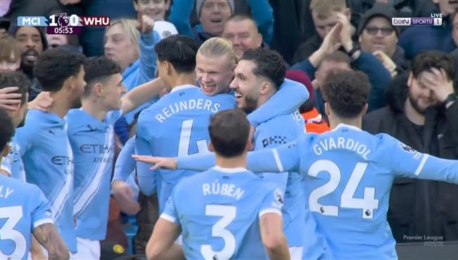 اهداف مباراة مانشستر سيتي ووست هام 3 0 الدوري الانجليزي