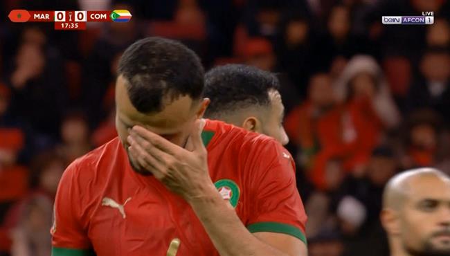اصابة رومان سايس وبكائه في مباراة المغرب وجزر القمر بافتتاح كأس أمم إفريقيا