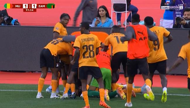 هدف تعادل زامبيا القاتل مع مالي 1 1 كأس أمم أفريقيا