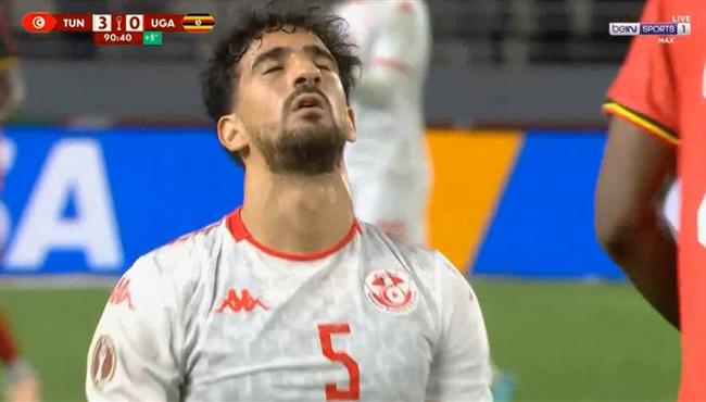 محمد علي بن رمضان كاد ان يسجل هدف رائع امام اوغندا بكأس امم افريقيا