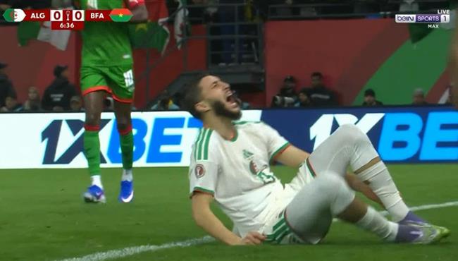 اصابة حجام وخروجة في مباراة الجزائر وبوركينا فاسو