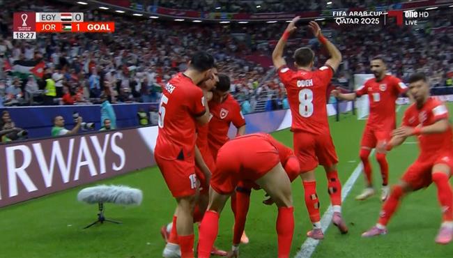هدف الاردن الاول في مرمي مصر بكأس العرب