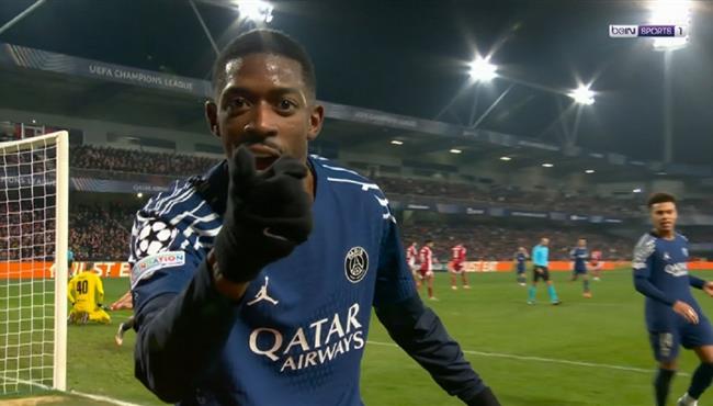 هدف عثمان ديمبلي الثاني في مرمي بريست بدوري ابطال اوروبا